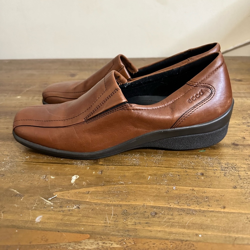 ECCO Shade slip on leather loafers comfort shoes,size 10.5